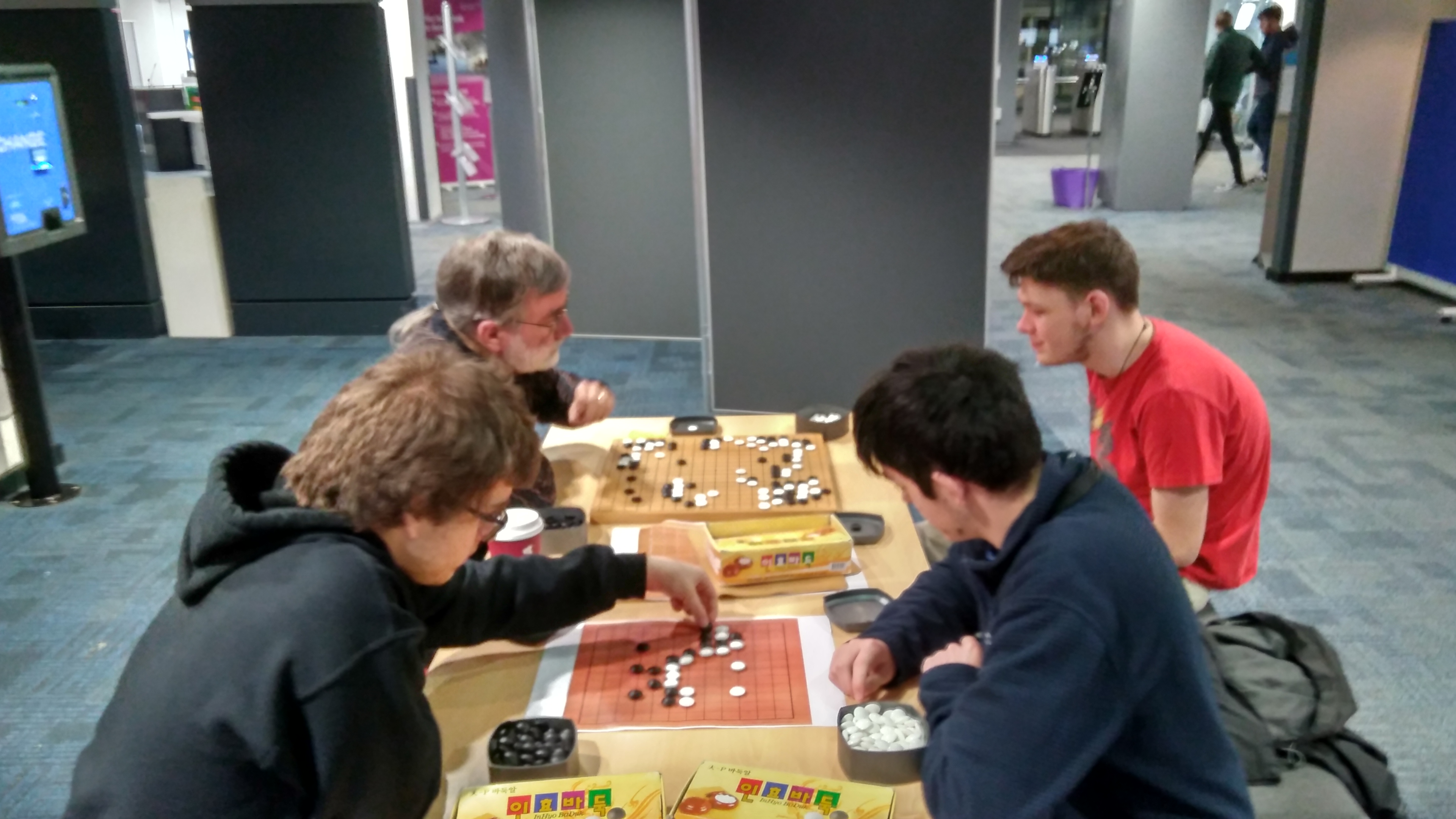 Go players playing Go at the university of York Library